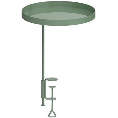 Support à plantes rond à fixer hauteur réglable vert (24.6 x 24 cm)