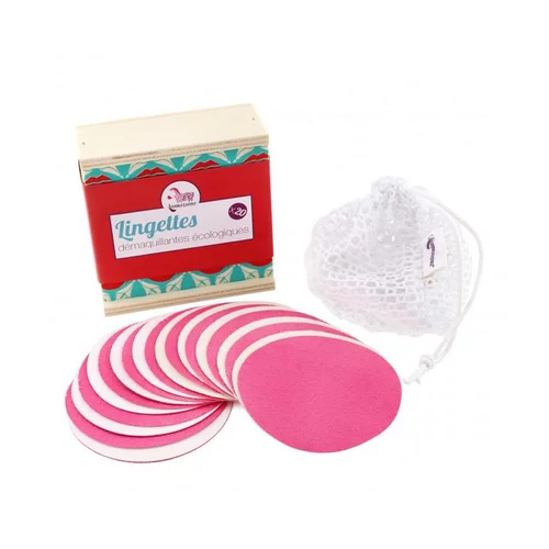 Jardin & maison：Coffret lingettes démaquillantes écologiques boîte de 20