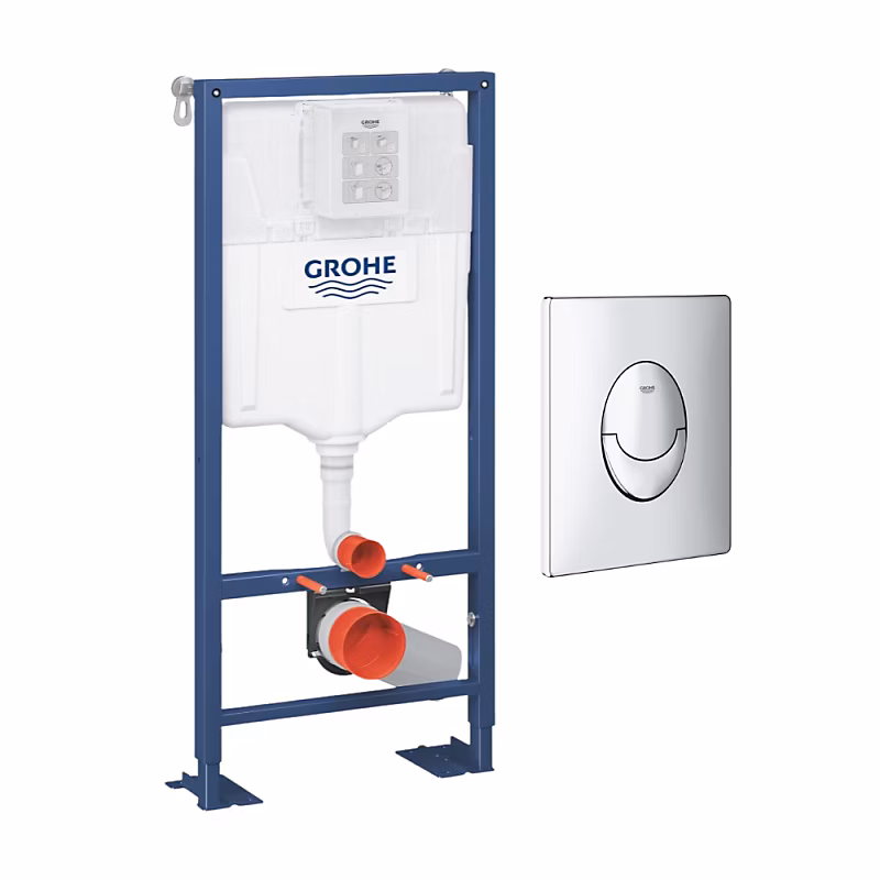 Bâti-support WC autoportant GROHE Solido avec plaque de commande Skate Air chromée – Réf. ISDTTROPB8167573131