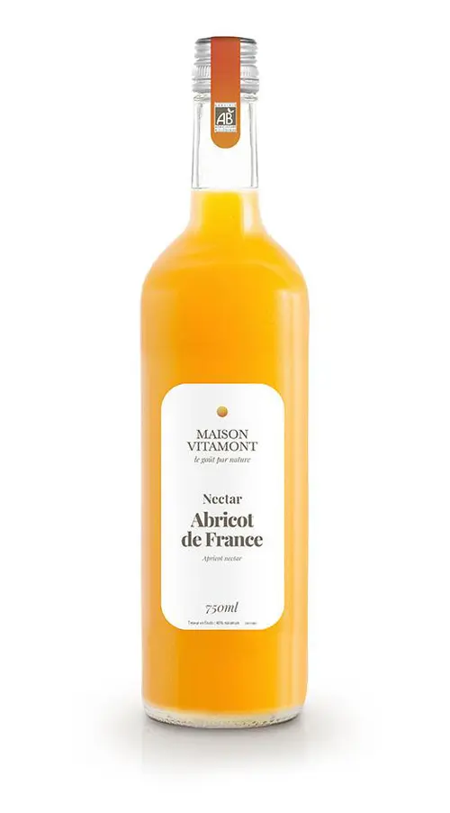 Pour mieux organiser vos extérieurs:Nectar abricot de France bio Vitamont – 75 cl