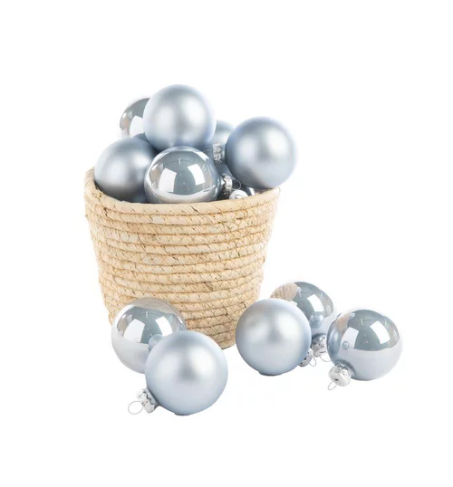 Pour plus de praticité au jardin:Boîte de 20 boules en verre bleu Kaemingk - Ø 6 cm