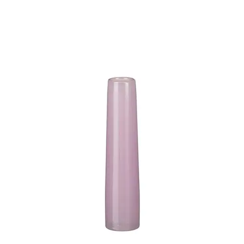 Pour votre espace vert:Soliflore en verre coloris lilas Xandra grand modèle - Ø 7 x H 30,5 cm