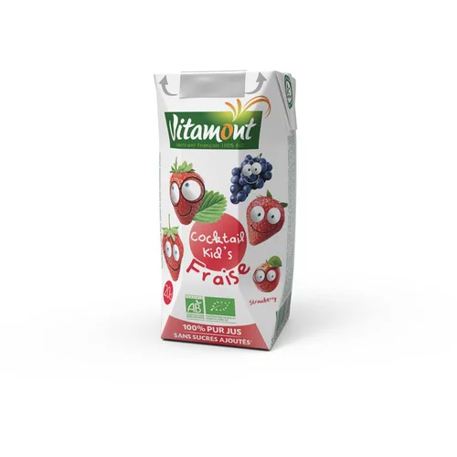 Pour enrichir votre univers jardin:Cocktail Kid's fraise bio - brique de 20 cl