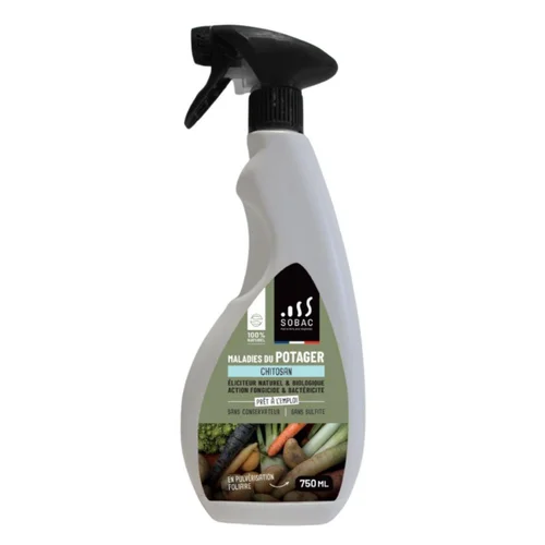 Pour vos jardins:Éliciteur naturel et biologique maladies du potager 100 % naturel Sobac - 750 ml
