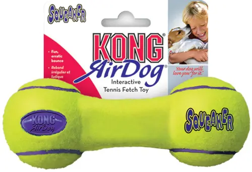 Pour le jardin:Jouet pour chien Airdog Dumbbell Kong coloris jaune - Taille S
