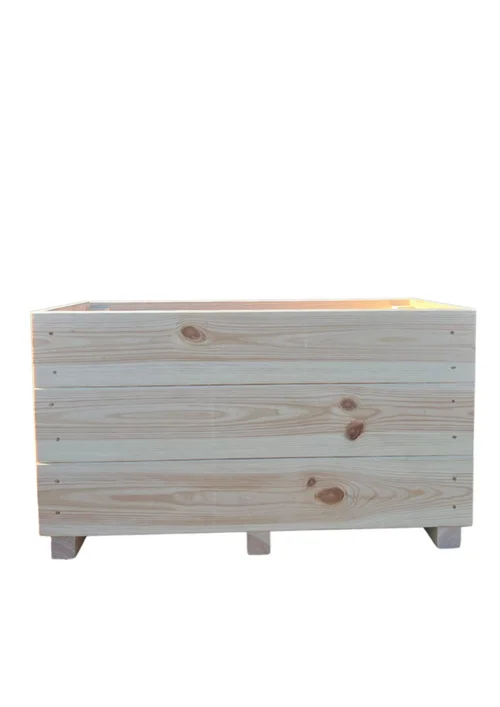 Solution jardin:Bac en bois naturel non huilé - 70 x 34 x 40,5 cm