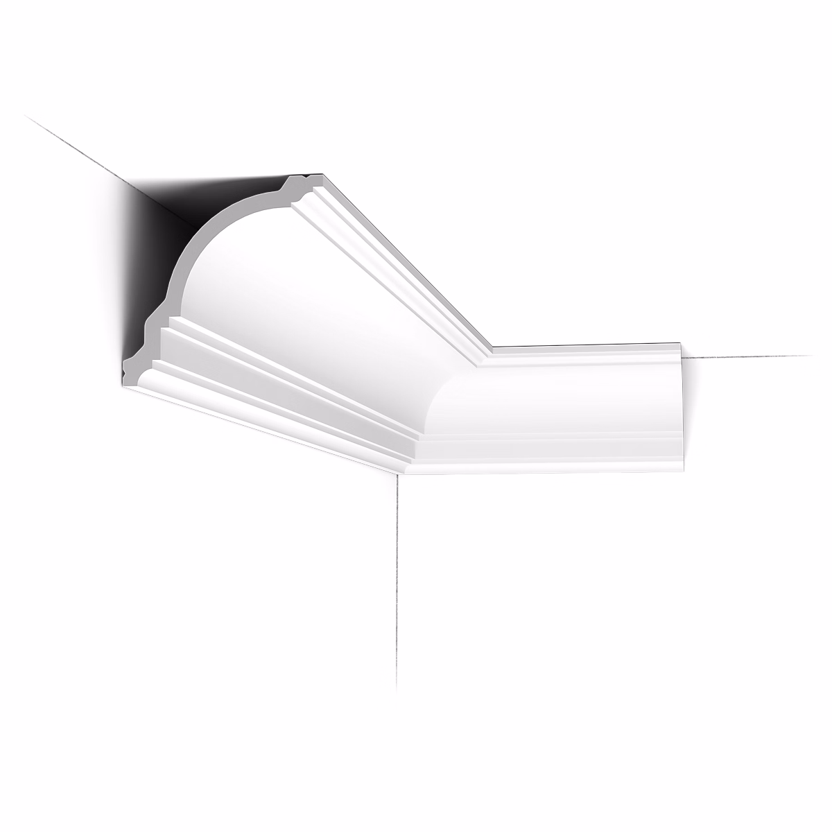 CX106 Corniche plafond Orac Decor – 12 × 12 × 200cm (h x p x L), moulure décorative polymère A l'unité