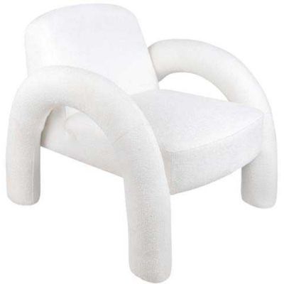 Fauteuil en polyester Brazo (Blanc)