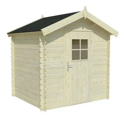 Jardin moderne：Abri de jardin naturel White Wood Pablo - 2.9 m² / 19 mm
