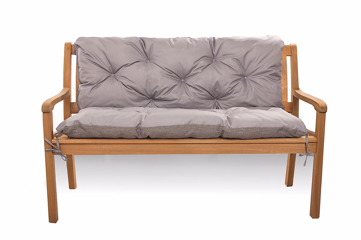 Coussin pour banc de jardin 120 × 50 × 40cm – coussin de banc de jardin Gris coussin de banc extérieur, coussin de balançoire