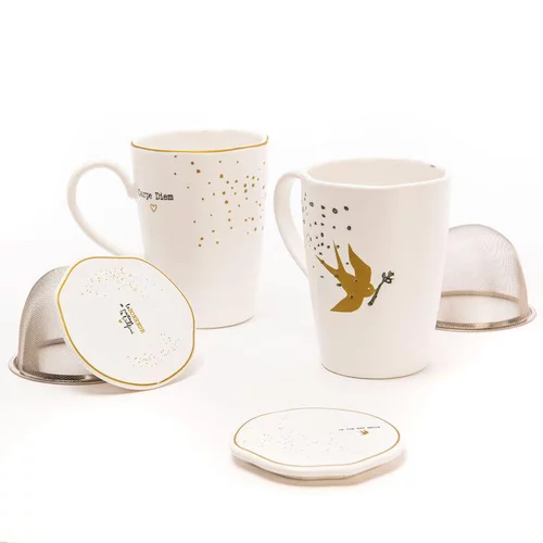 Équipement extérieur：Mug filtre en grès Carpe Diem - 10 x 13 x 15 cm