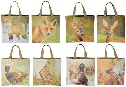 Nature jardin:Sac de courses illustration faune sauvage - 39,5 x 14,5 x 40 cm
