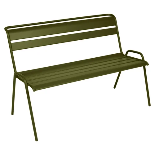 Pour l’univers du jardin:Banc Monceau coloris vert en acier Fermob - 116 x 60 cm