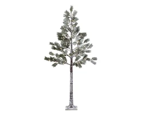 Côté végétal：Sapin lumineux enneigé à 96 LED blanc chaud pour extérieur - Ø 70 x H 180 cm