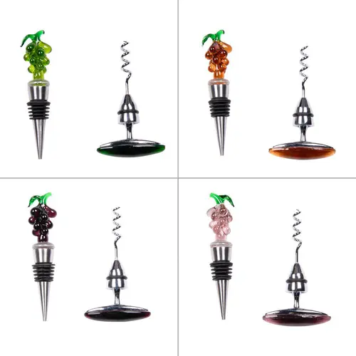 Qualité pour le jardin:Ensemble de 2 accessoires fantaisie pour le vin en inox