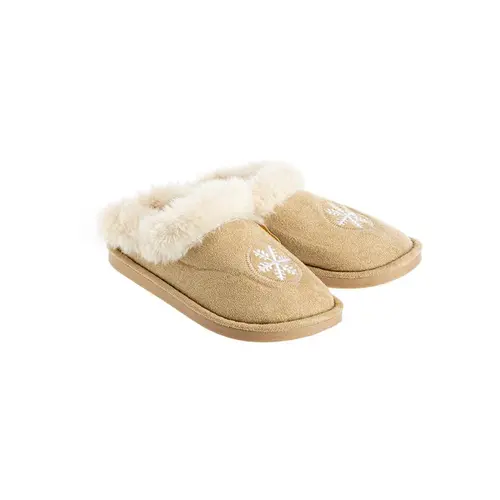 Pour vos projets jardin:Mules extra douces coloris beige avec fausse fourrure - Pointure 38