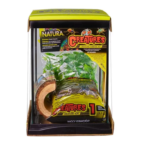 Une idée pour le jardin：Kit complet pour vivarium coloris noir insectes créature Zoomed – 22 x 21,3 x 28 cm