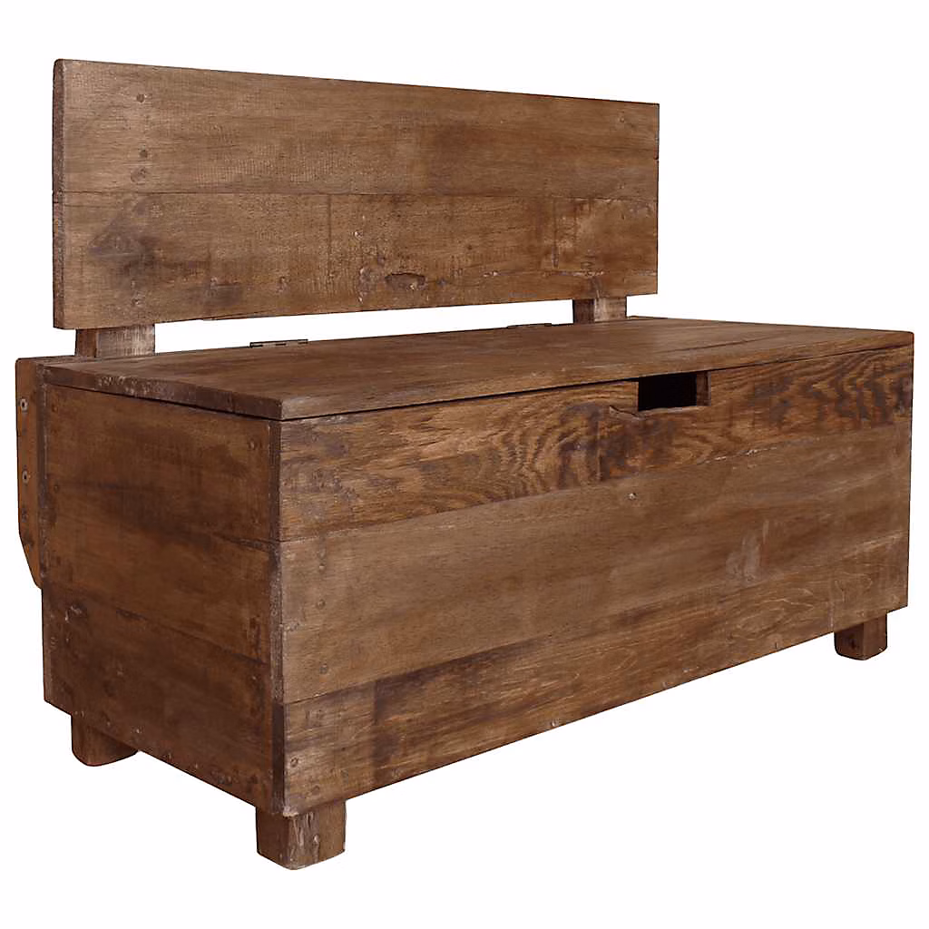 Banc bois massif d'acajou 86 × 40 × 60 cm vidaXL