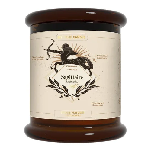 Le petit plus du jardin:Bougie parfumée orange jasmin vétiver My jolie Candle Astrale sagittaire - 300 g