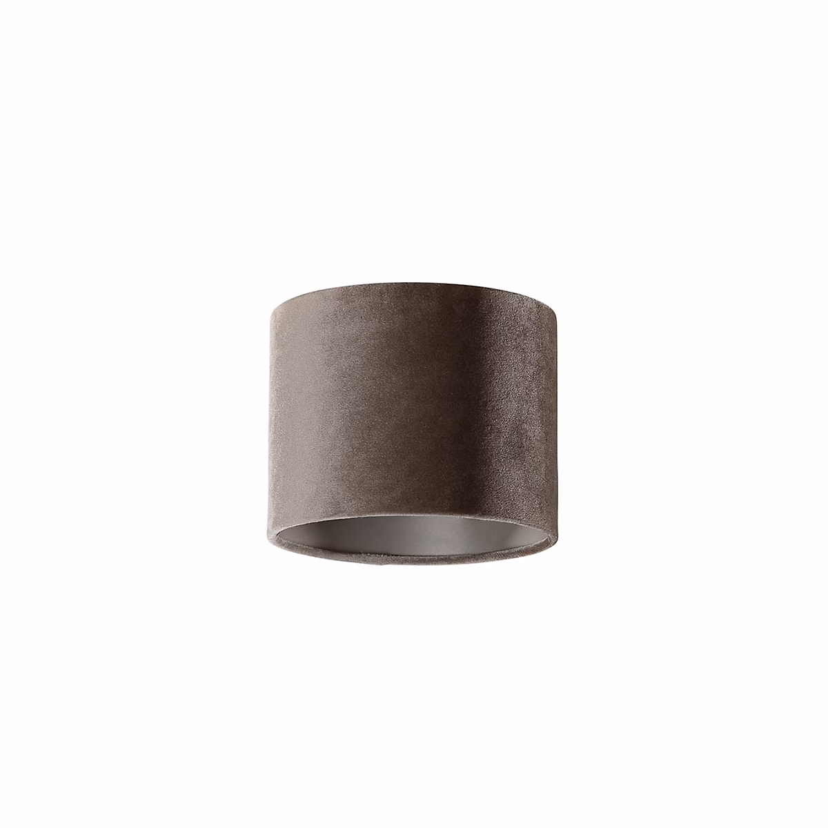 Abat – jour en velours taupe rond 18/18/14