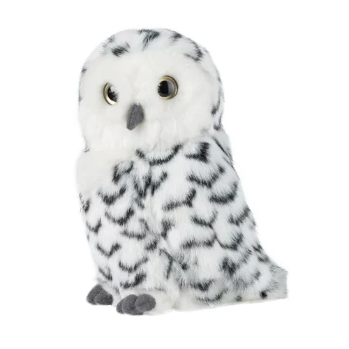 Jardin et solutions:Chouette des neiges avec tête pivotante Living Nature - 18 cm