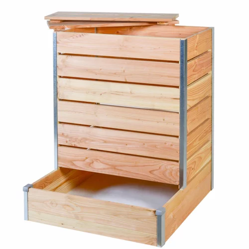 Pour un extérieur bien organisé:Composteur design à accès direct en bois Mon Petit Potager 80 x 75 cm - 209 L