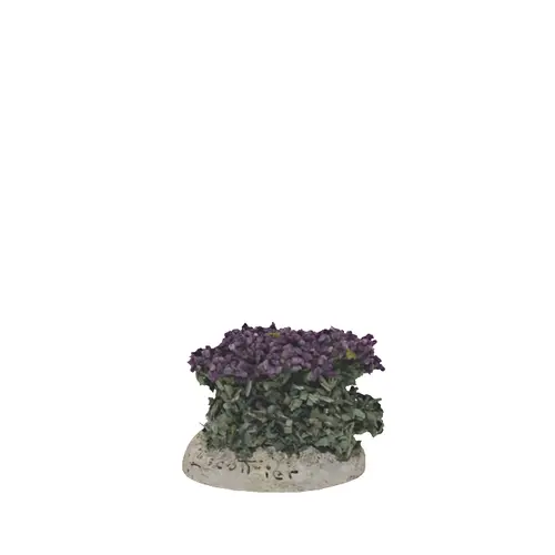 Pour profiter du jardin:Accessoire de crèche de Noël pied de lavande Santons Escoffier - 3 x 3 x 2 cm