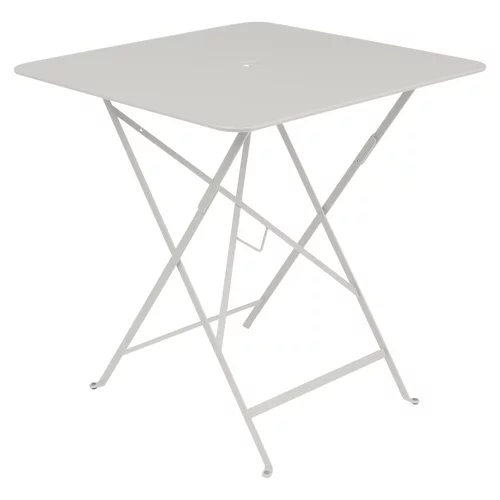 Pour votre espace extérieur：Table pliante Bistro coloris gris en acier Fermob - 71 x 71 x 74 cm