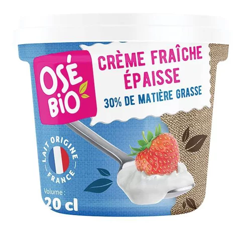 La solution pour votre jardin:Crème fraîche 30% Osé bio - 20 cl