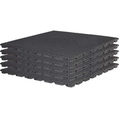 Dalle de jardin amortissante grise 50 x 50 cm (Lot de 5)