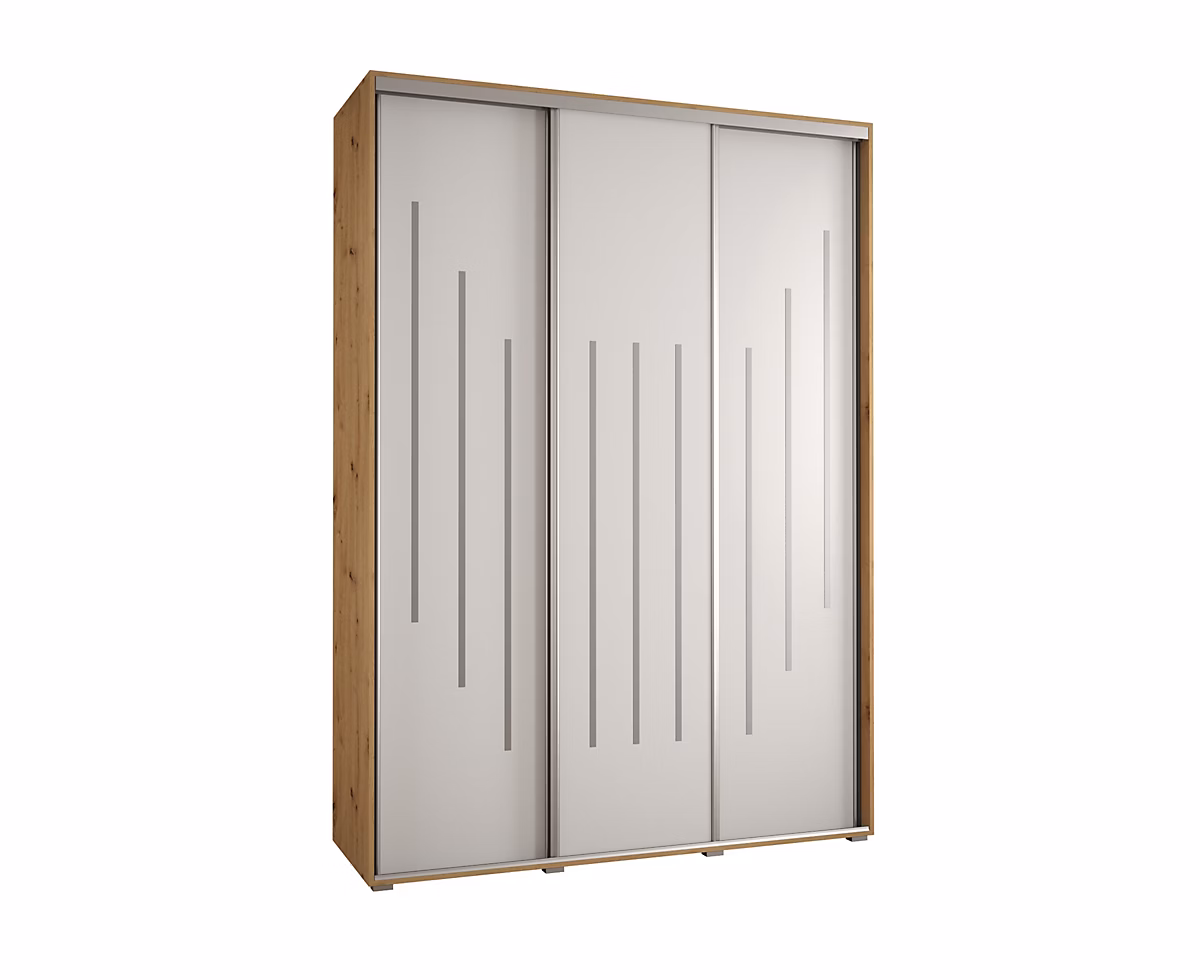 Armoire Davos 8 a portes coulissantes H. 235 – 2 x L. 170 x P. 60 3 portes