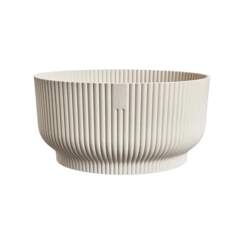 Pour tous vos besoins extérieurs:Cache-pot vibes fold coloris blanc en plastique reyclé Elho - Ø 25 cm