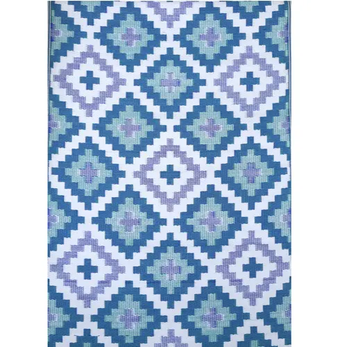 Pour personnaliser votre jardin:Tapis d'extérieur en polypropylène recyclé bleu Piscine