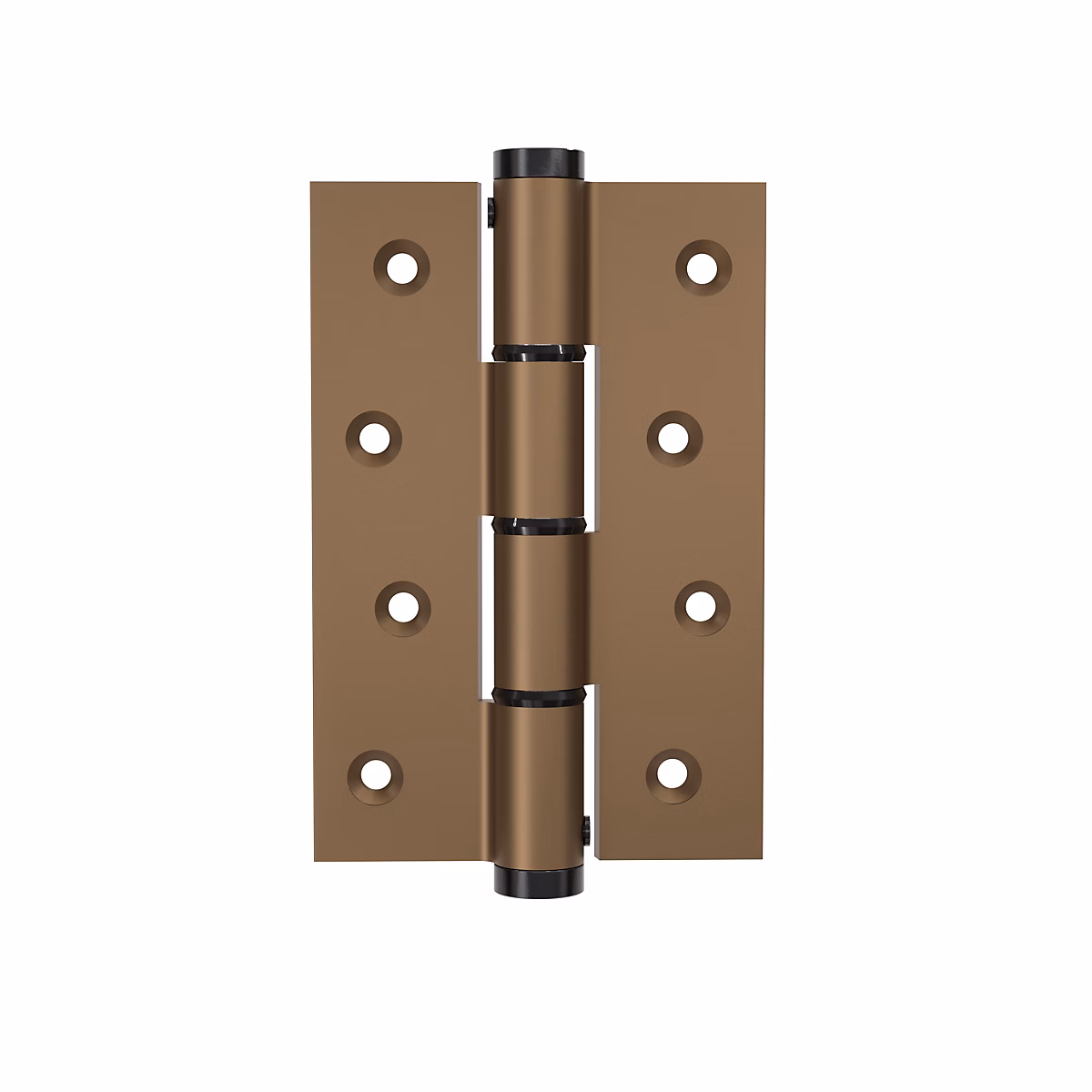 Charnière simple action à ressort – 120 × 40 mm, en aluminium anodisée bronze, pour porte de 40 mm