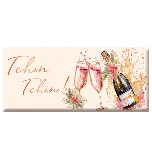 Jardin et pratique:Mini tablette de chocolat au lait « Tchin Tchin » Art Grafik