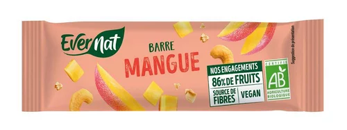 Pour mieux organiser votre jardin：Barre mangue Bio sachet Evernat - 40 g