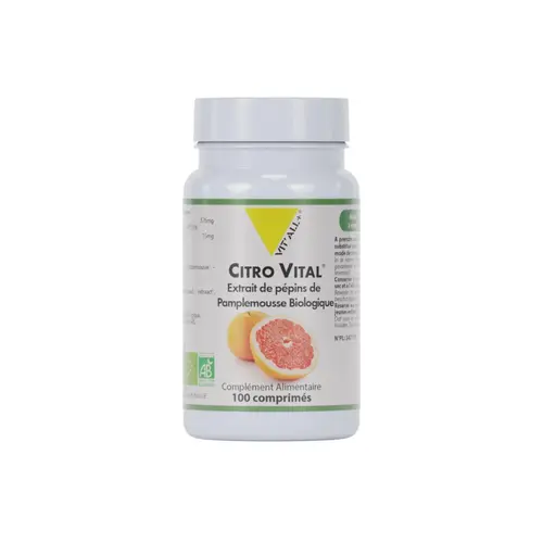 Durable au jardin:Complément alimentaire bio à l’extrait de pépins de pamplemousse Vit’All+ Citro Vital - les 100 comprimés