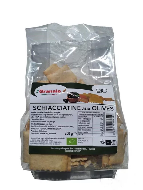À adopter pour l’extérieur：Schiacciatine olive bio Il Granaio - 200 g