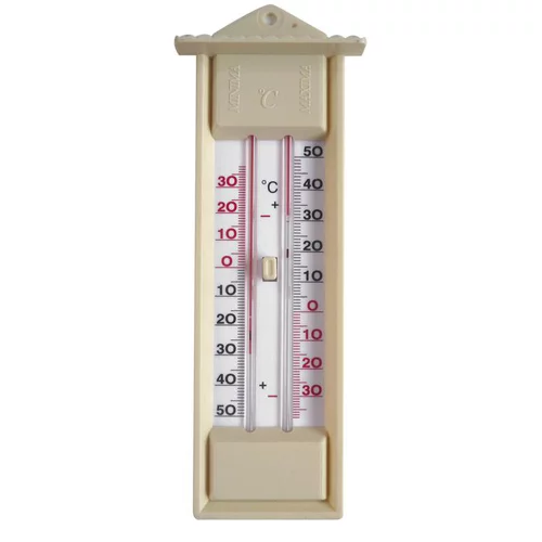 Pour donner du style à l’extérieur:Thermomètre mini-maxi beige de 23 cm