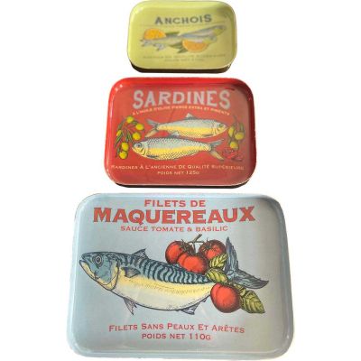 Set de 3 vide-poches en métal (Poissons)
