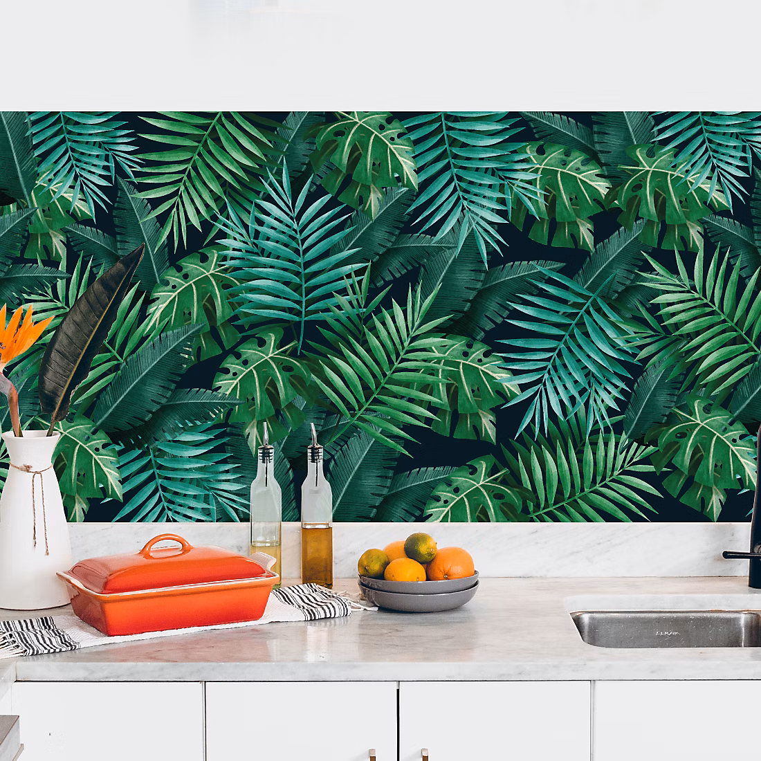 Crédence adhésive décoration jungle 40 × 100 cm