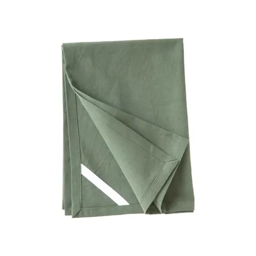 Qualité jardin:Torchon uni vert en coton - 50 x 70 cm