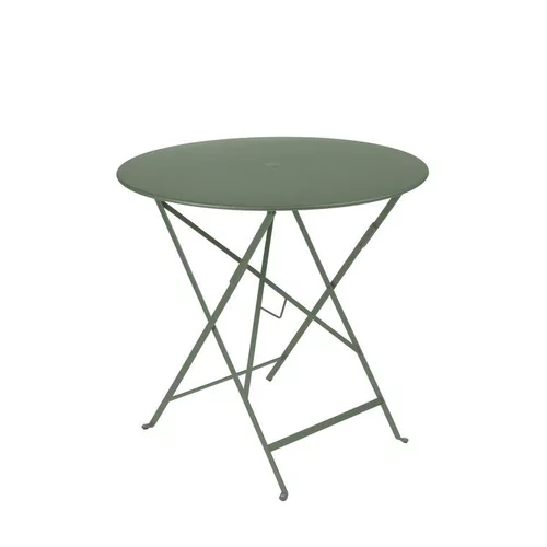 Jardin à découvrir：Table ronde pliante en acier coloris cactus Bistro Fermob - Ø 77 x 74 cm