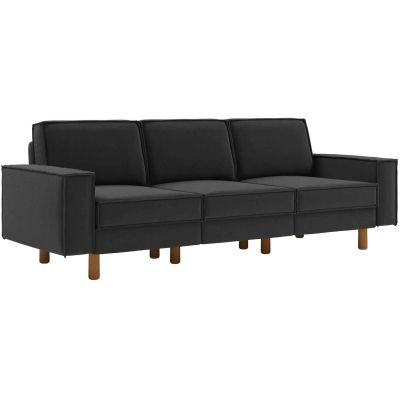 Canapé 3 places XL en tissu Sparrow (Gris foncé)