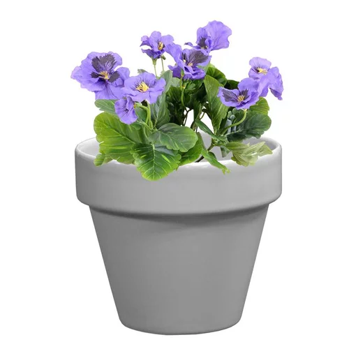Extérieur utile：Pot horticole émaillé gris Ø 14 cm