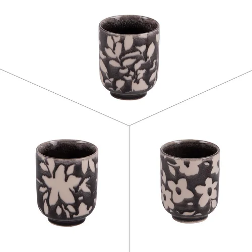 Vie au jardin：Gobelet en gré multicolore Tsubaki - 16 cl (Livré aléatoirement parmi 3 modèles assortis)