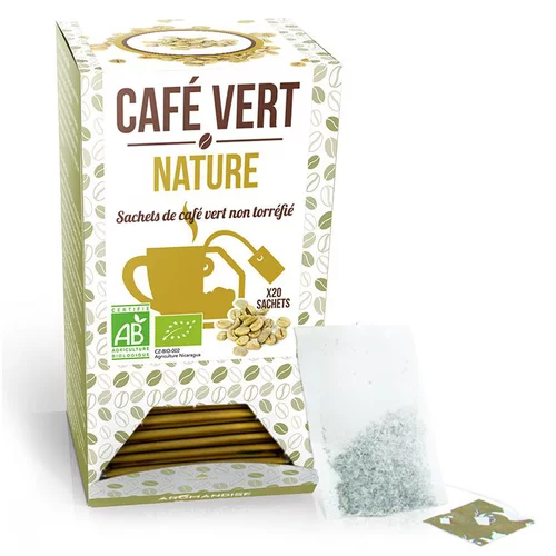Extérieur plaisir：Café vert nature bio en boite de 60 g
