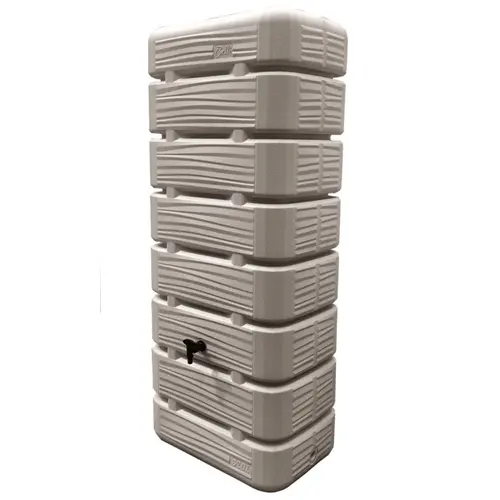Pour organiser le jardin：Récupérateur d’eau en plastique grège Bellijardin Dune - 320 L