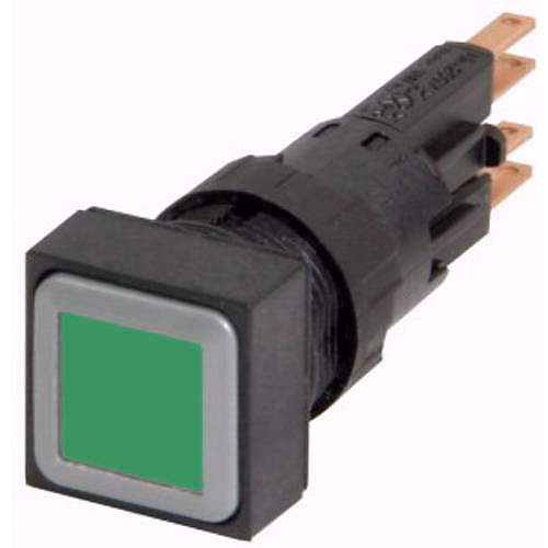 Eaton Q25LT-GN/WB Bouton-poussoir illuminable vert 16 mm – montage 25 × 25 mm