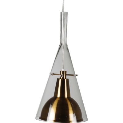 Suspension en verre et aluminium Sirius (Cuivré)